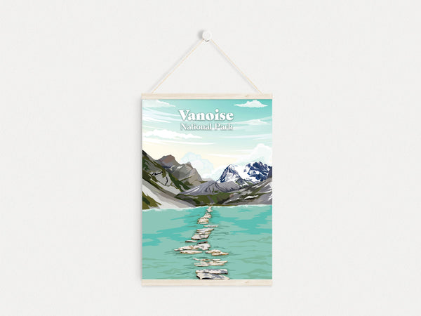 Vanoise National Park France Travel Poster