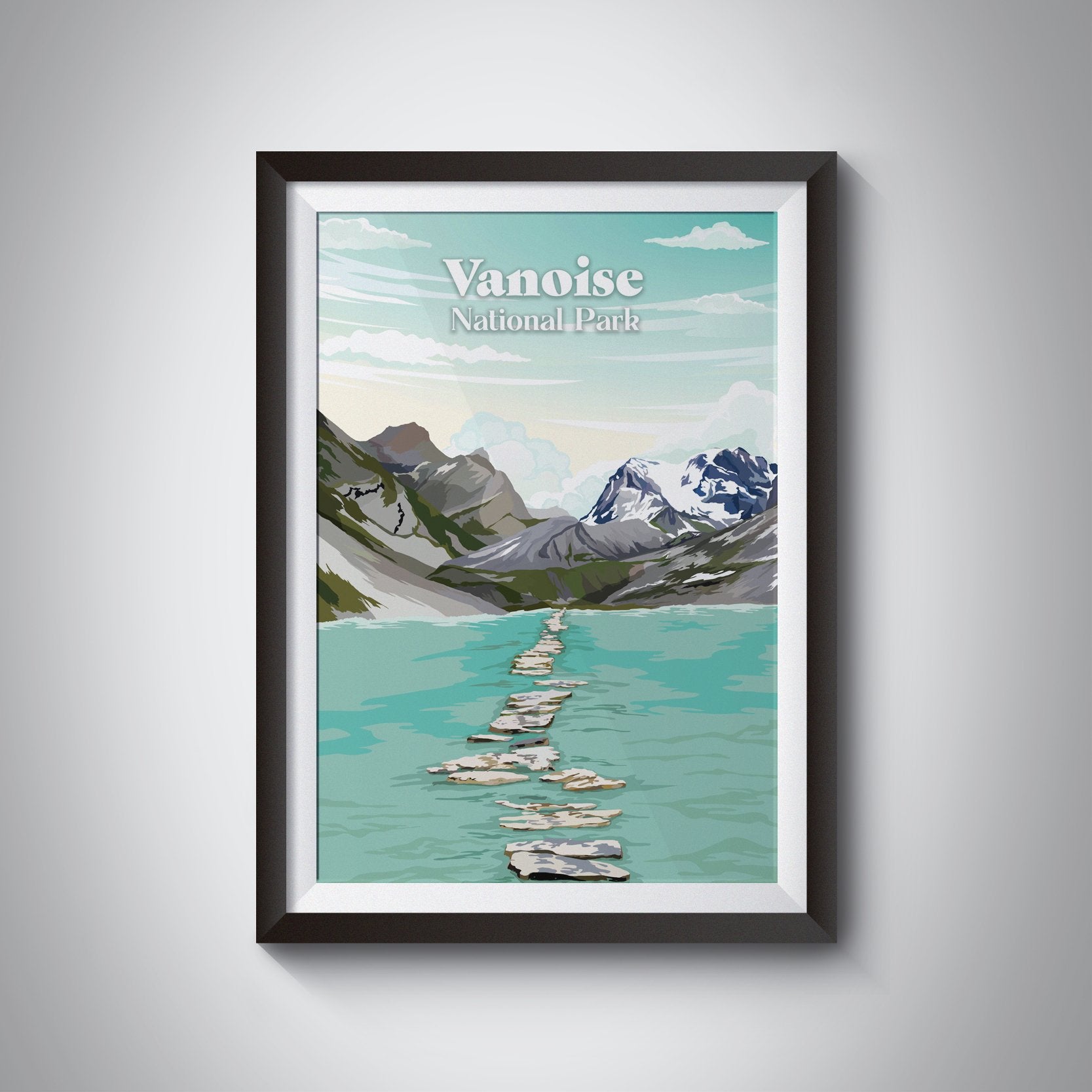 Vanoise National Park France Travel Poster