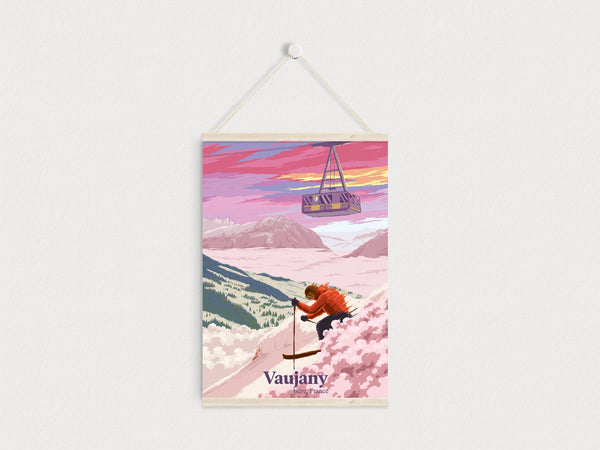 Vaujany Ski Resort Travel Poster