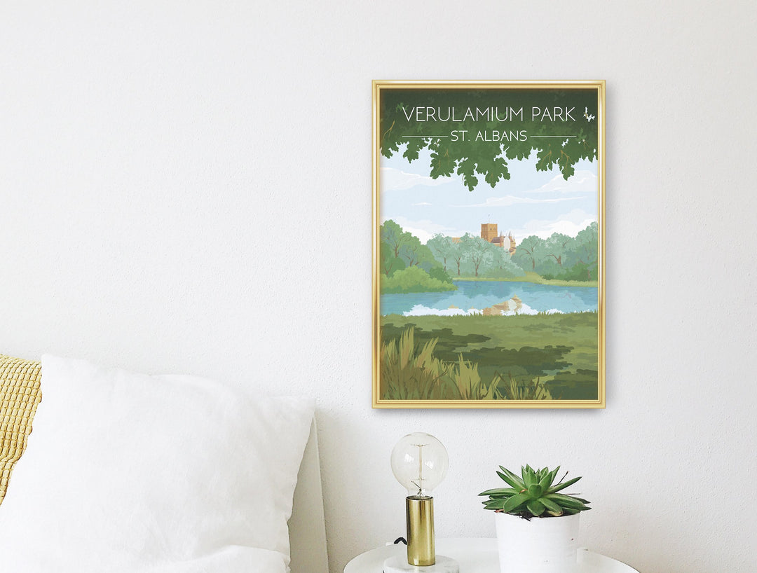 Verulamium Park Travel Poster