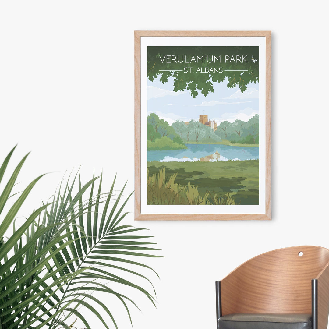 Verulamium Park Travel Poster