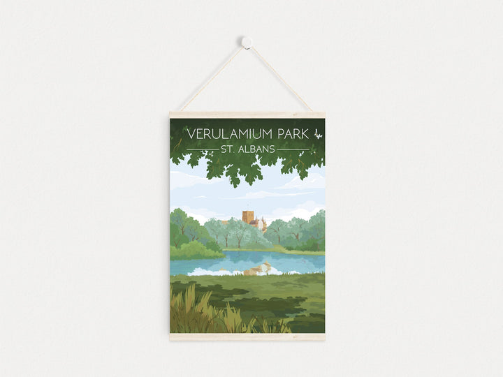 Verulamium Park Travel Poster