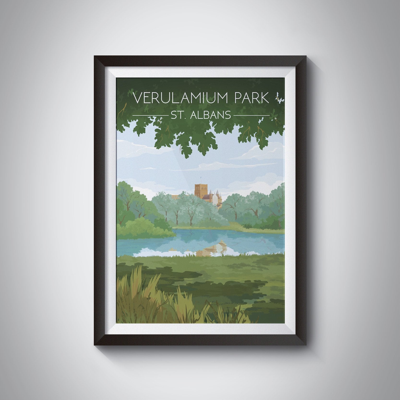 Verulamium Park Travel Poster