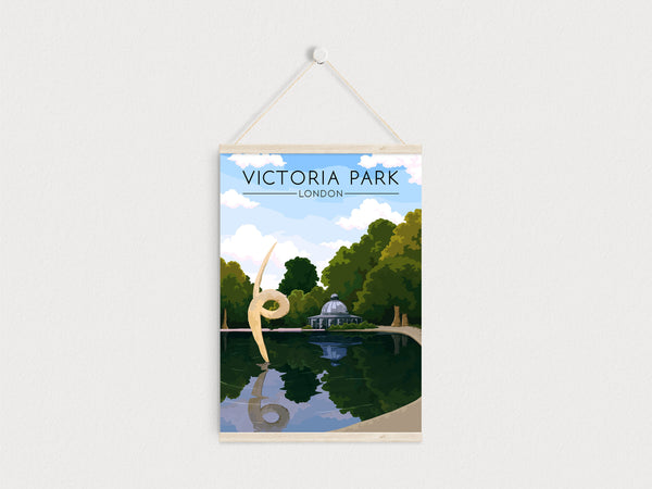 Victoria Park London Travel Poster