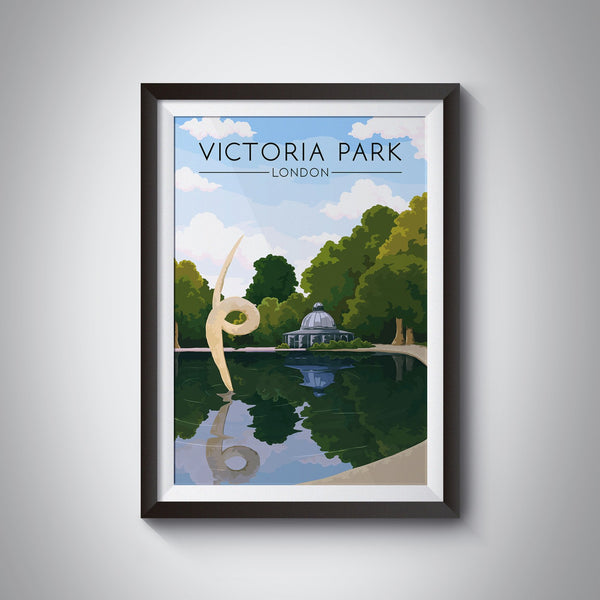 Victoria Park London Travel Poster