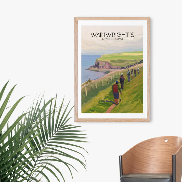 Wainwright's Coast to Coast Hiking Trail Travel Poster