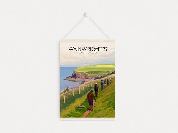 Wainwright's Coast to Coast Hiking Trail Travel Poster