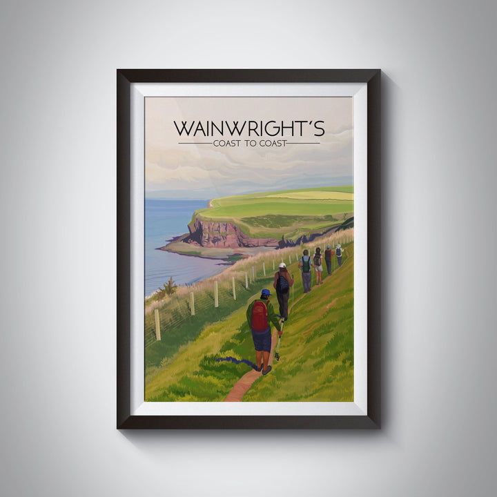 Wainwright's Coast to Coast Hiking Trail Travel Poster