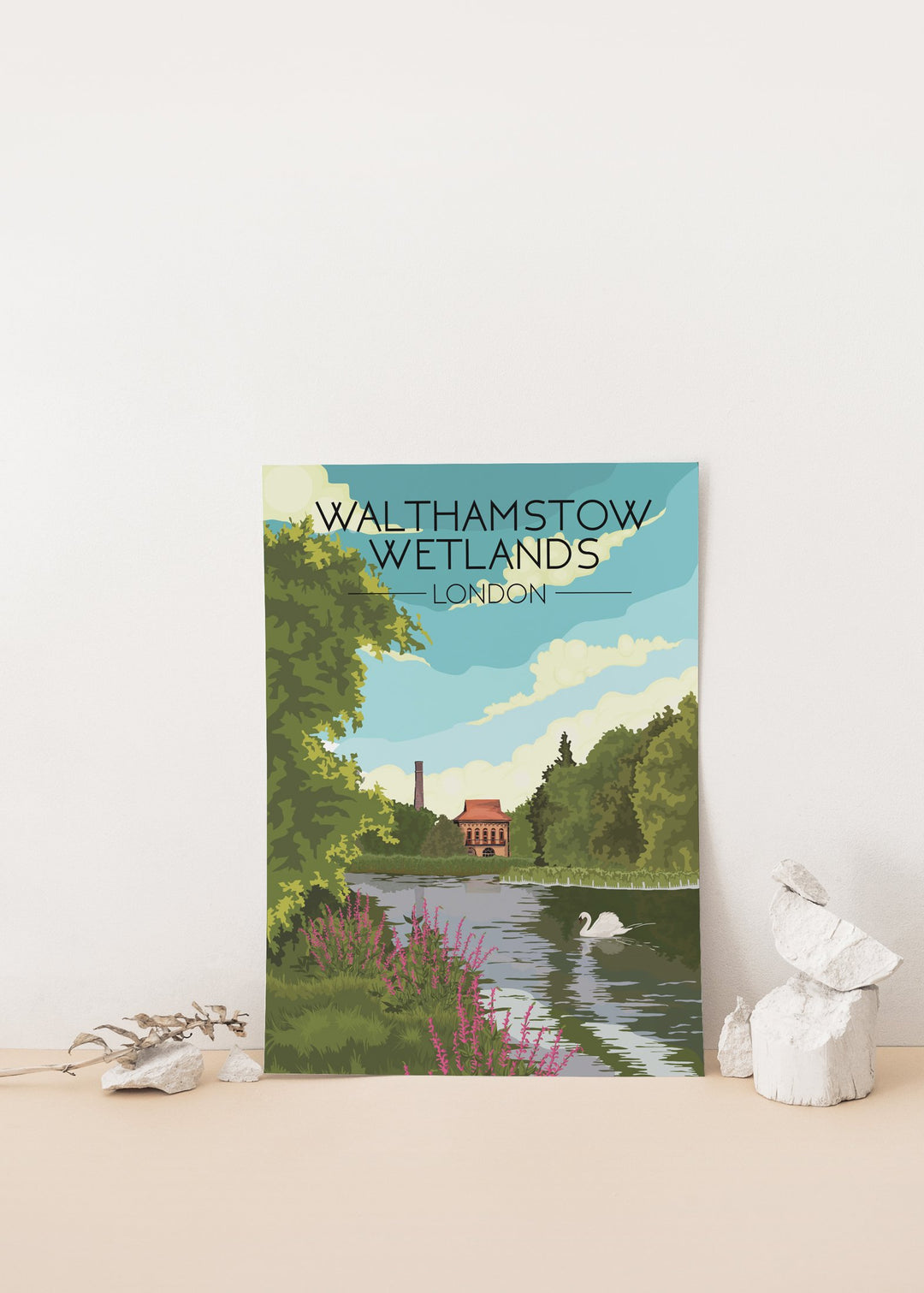 Walthamstow Wetlands London Travel Poster