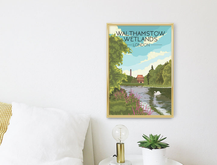 Walthamstow Wetlands London Travel Poster