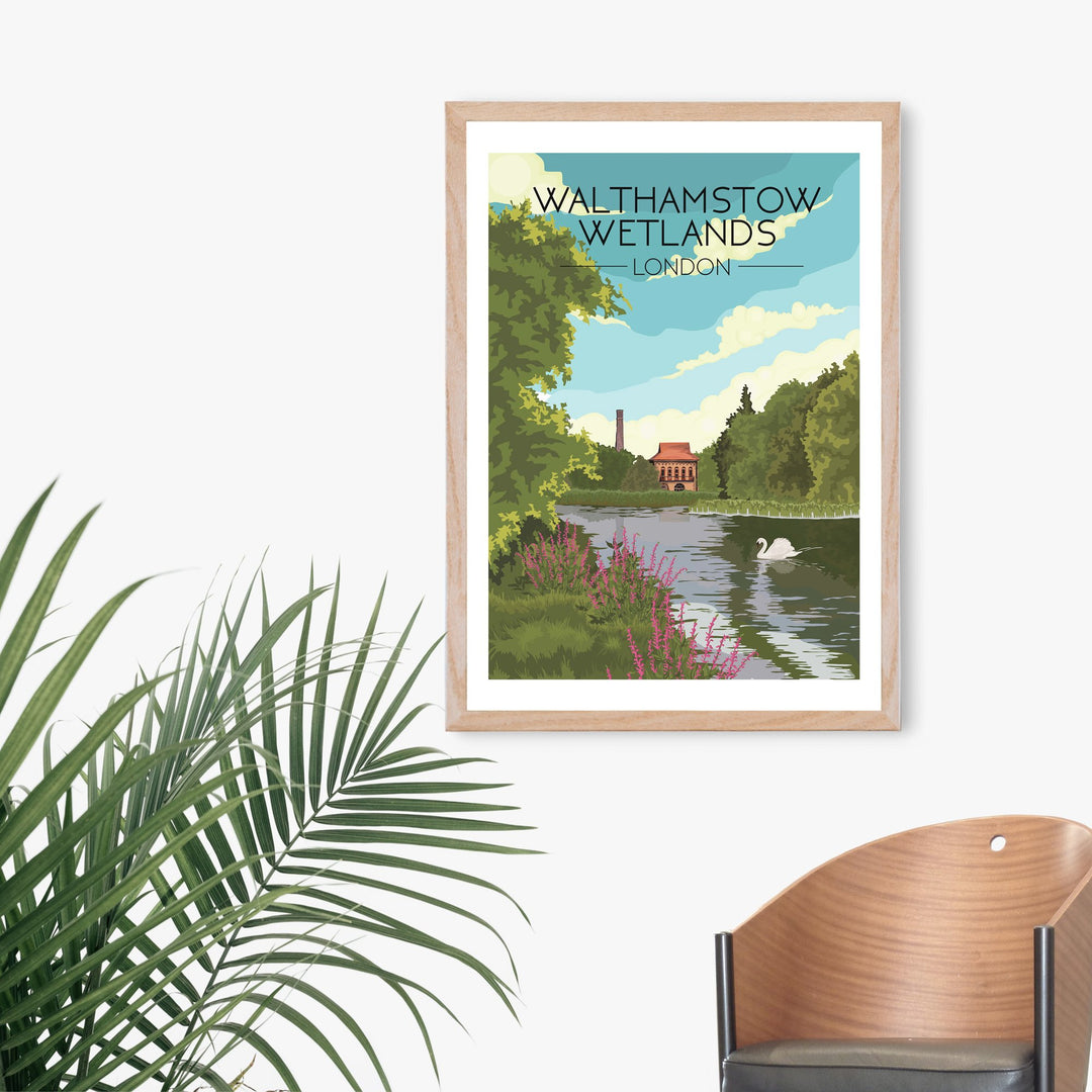 Walthamstow Wetlands London Travel Poster