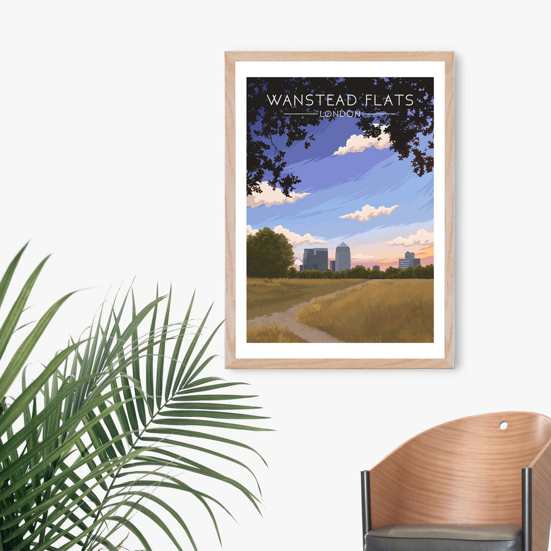 Wanstead Flats London Travel Poster