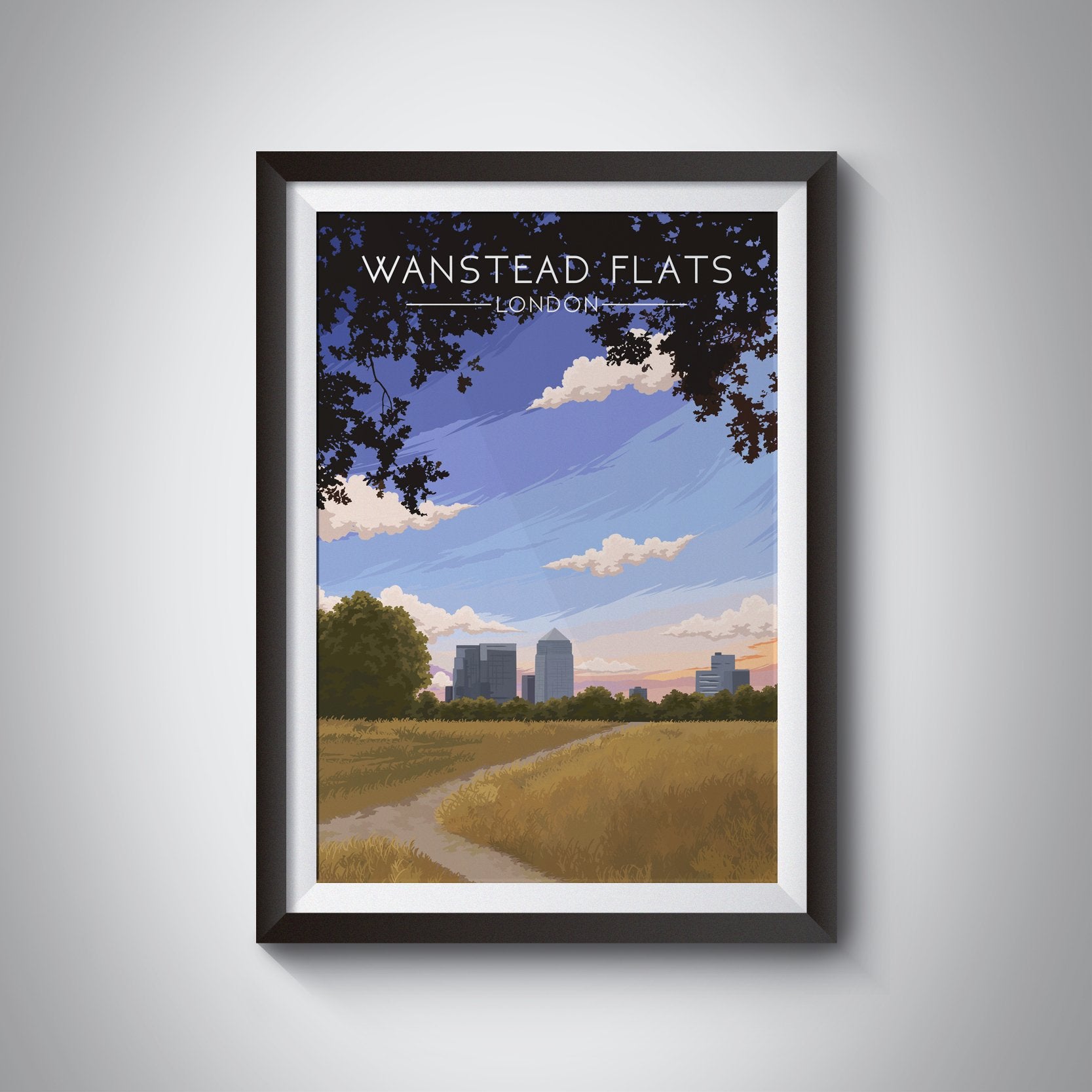 Wanstead Flats London Travel Poster
