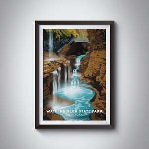 Watkins Glen State Park Travel Poster