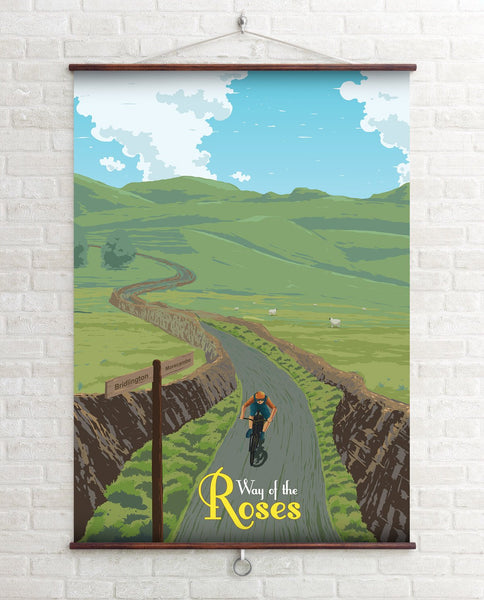 Way of the Roses Cycling Travel Poster