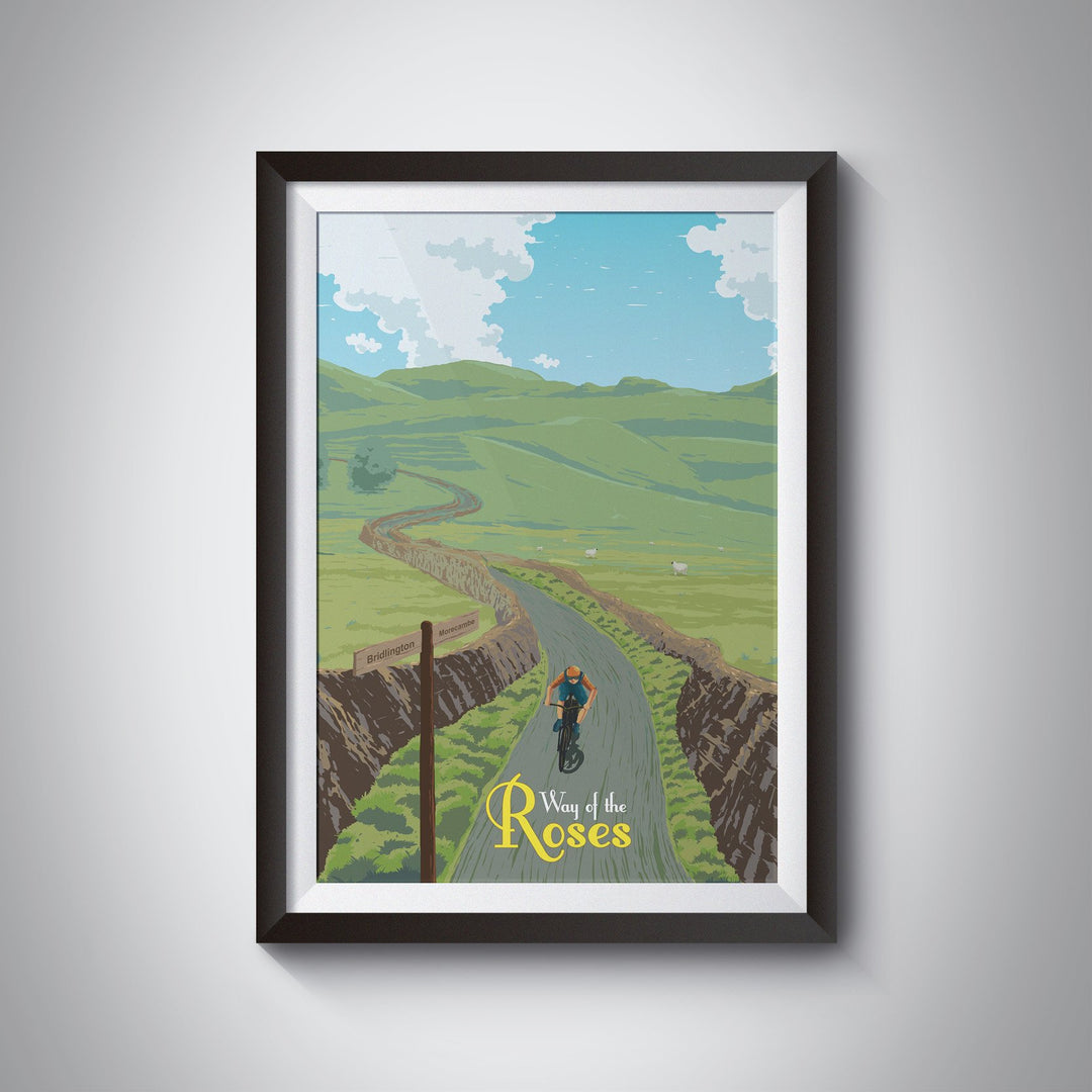 Way of the Roses Cycling Travel Poster