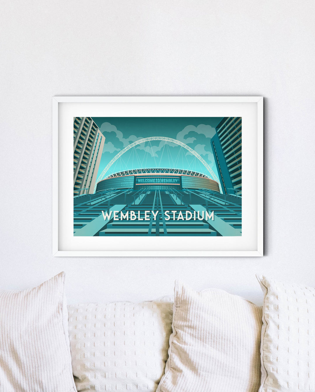 Wembley Stadium London Travel Poster