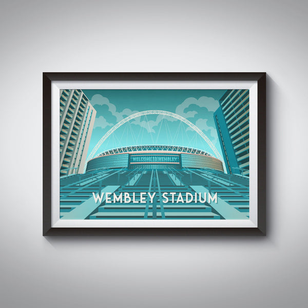 Wembley Stadium London Travel Poster