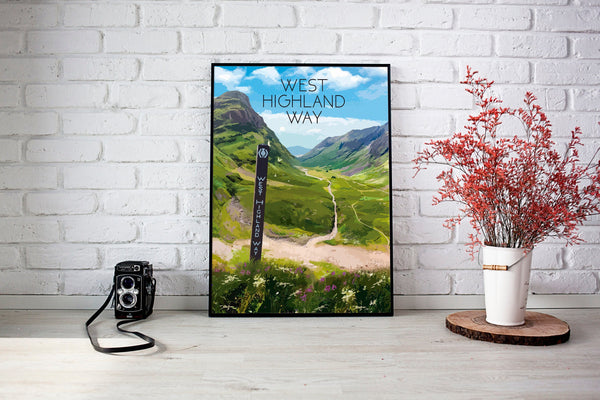 West Highland Way Scotland Travel Poster