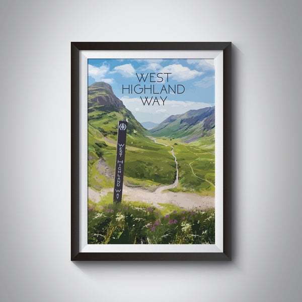 West Highland Way Scotland Travel Poster