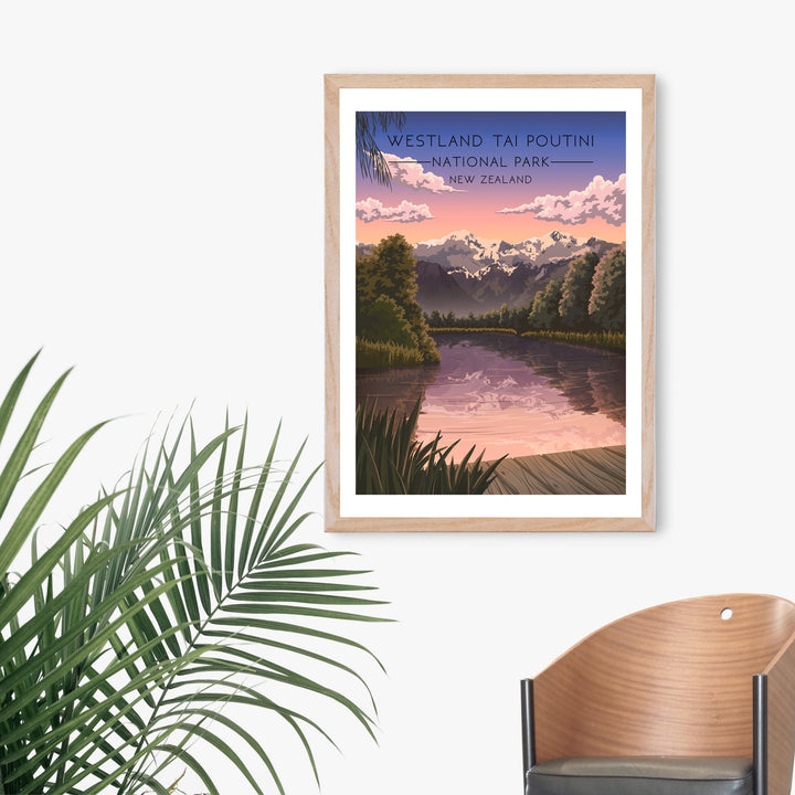 Westland Tai Poutini National Park New Zealand Travel Poster