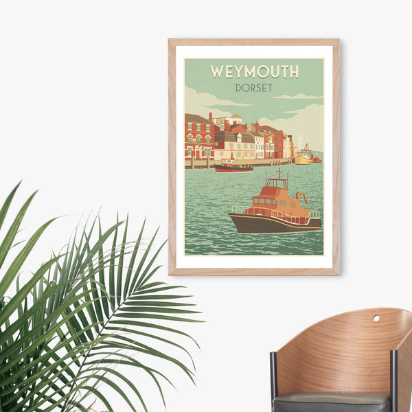 Weymouth Dorset Seaside Travel Poster