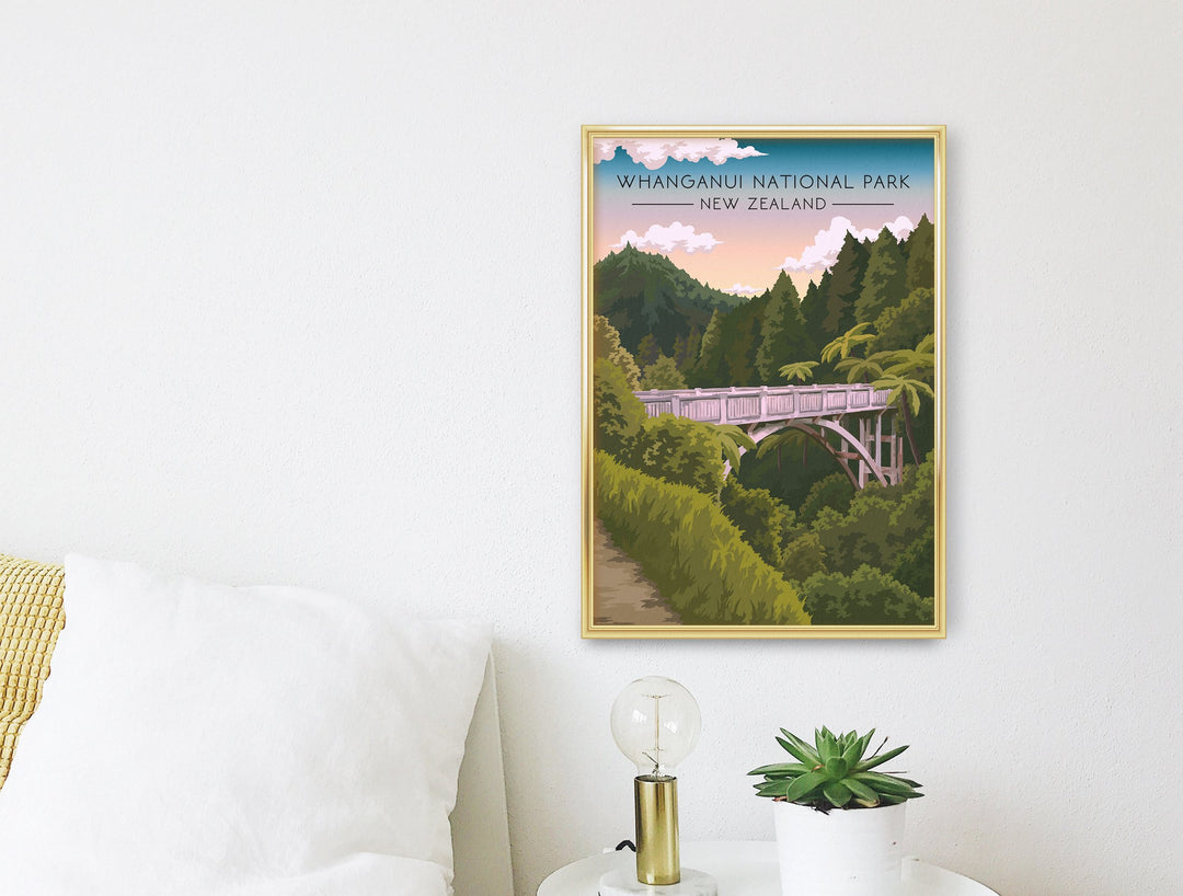 Whanganui National Park New Zealand Travel Poster