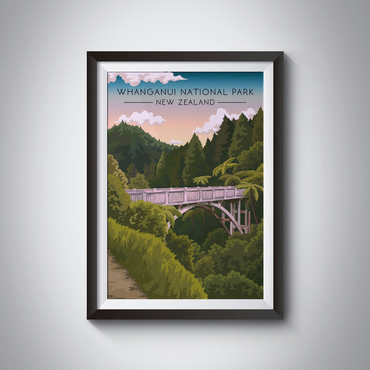 Whanganui National Park New Zealand Travel Poster