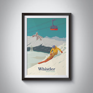 Whistler Blackcomb Canada Ski Resort Travel Poster