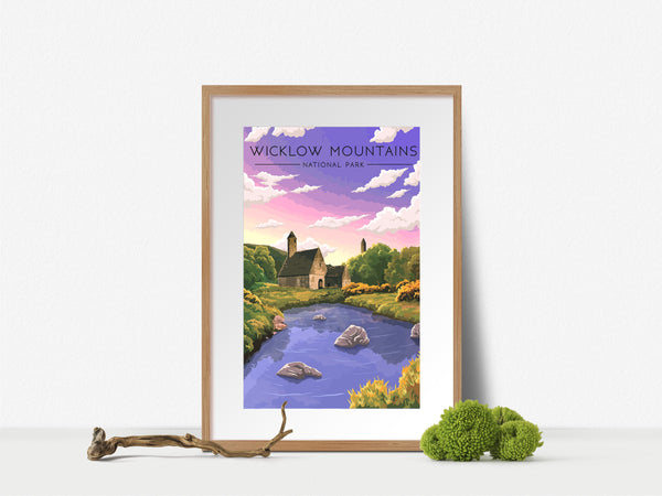 Wicklow Mountains National Park Ireland Travel Poster