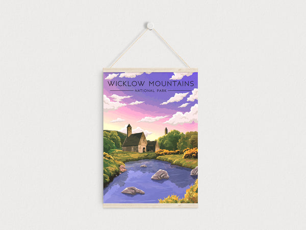 Wicklow Mountains National Park Ireland Travel Poster