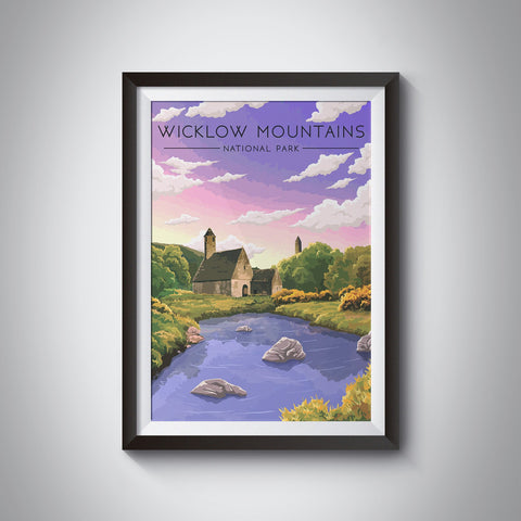 Wicklow Mountains National Park Ireland Travel Poster