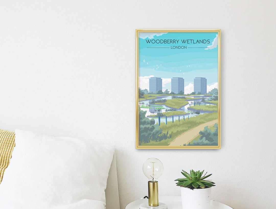 Woodberry Wetlands London Travel Poster