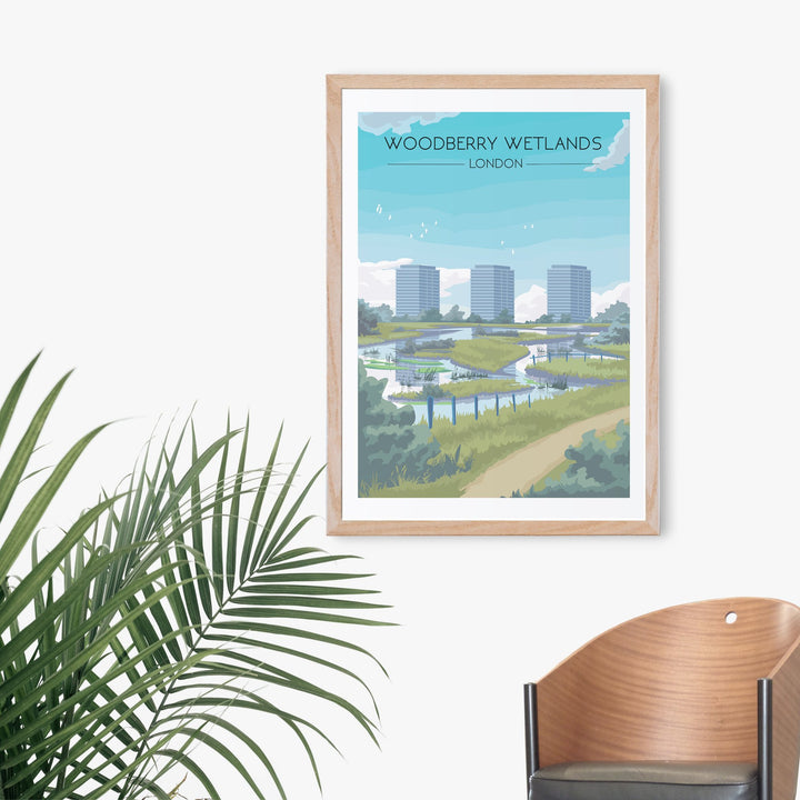 Woodberry Wetlands London Travel Poster