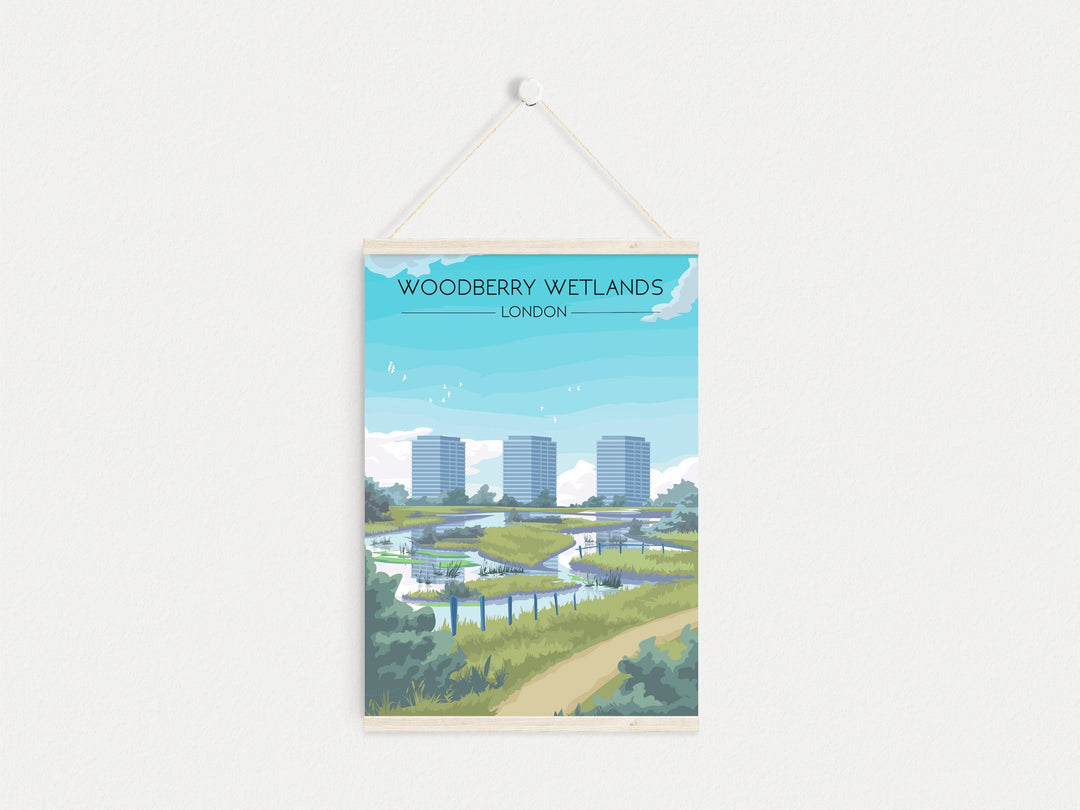 Woodberry Wetlands London Travel Poster