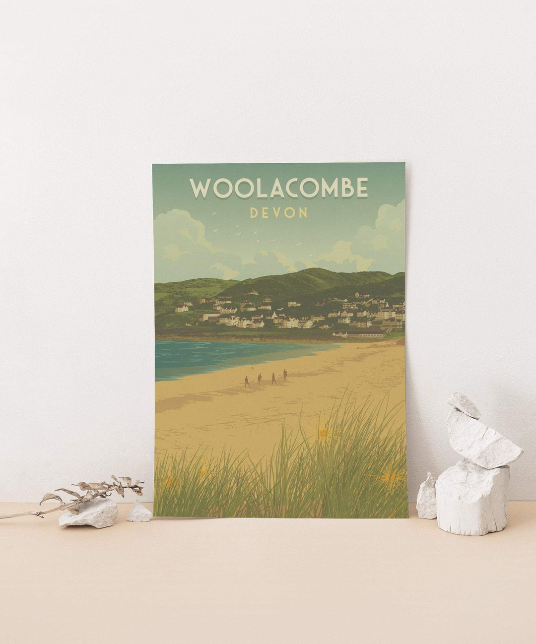 Woolacombe Devon Travel Poster