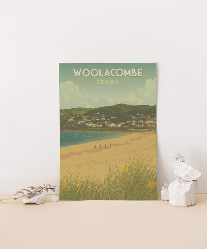 Woolacombe Devon Travel Poster