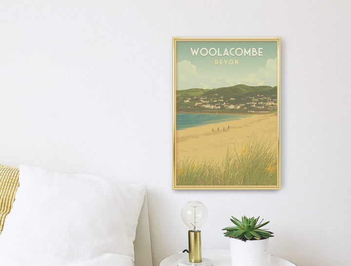 Woolacombe Devon Travel Poster