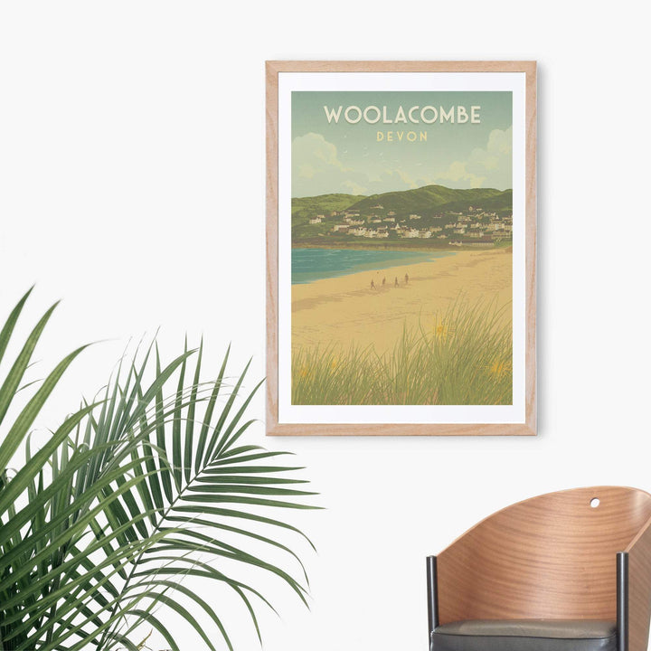 Woolacombe Devon Travel Poster