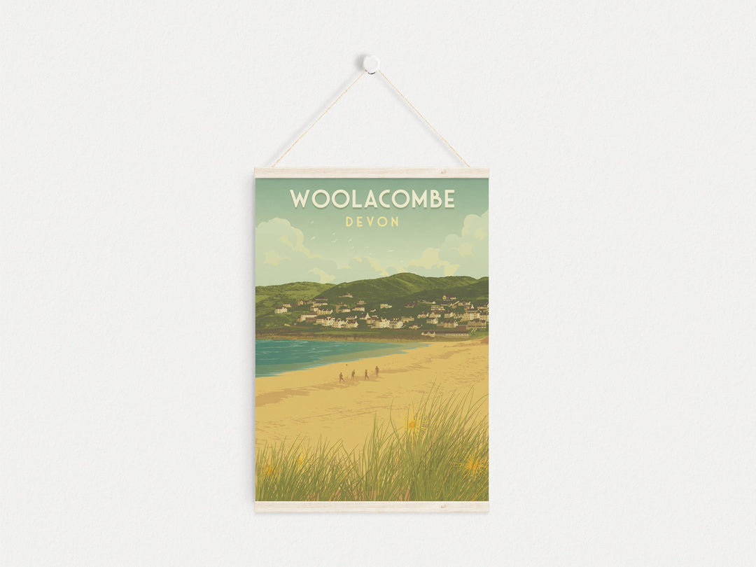 Woolacombe Devon Travel Poster