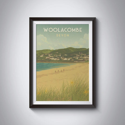 Woolacombe Devon Travel Poster