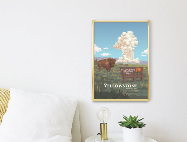Yellowstone National Park Travel Poster