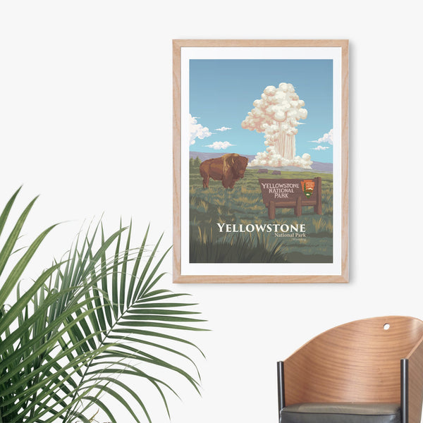 Yellowstone National Park Travel Poster