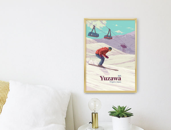 Yuzawa Japan Ski Resort Travel Poster
