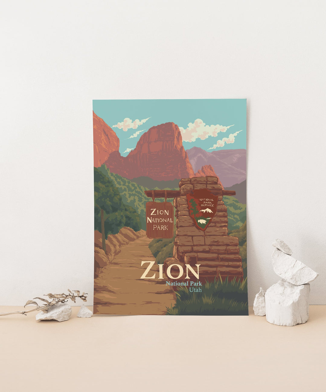 Zion National Park Travel Poster