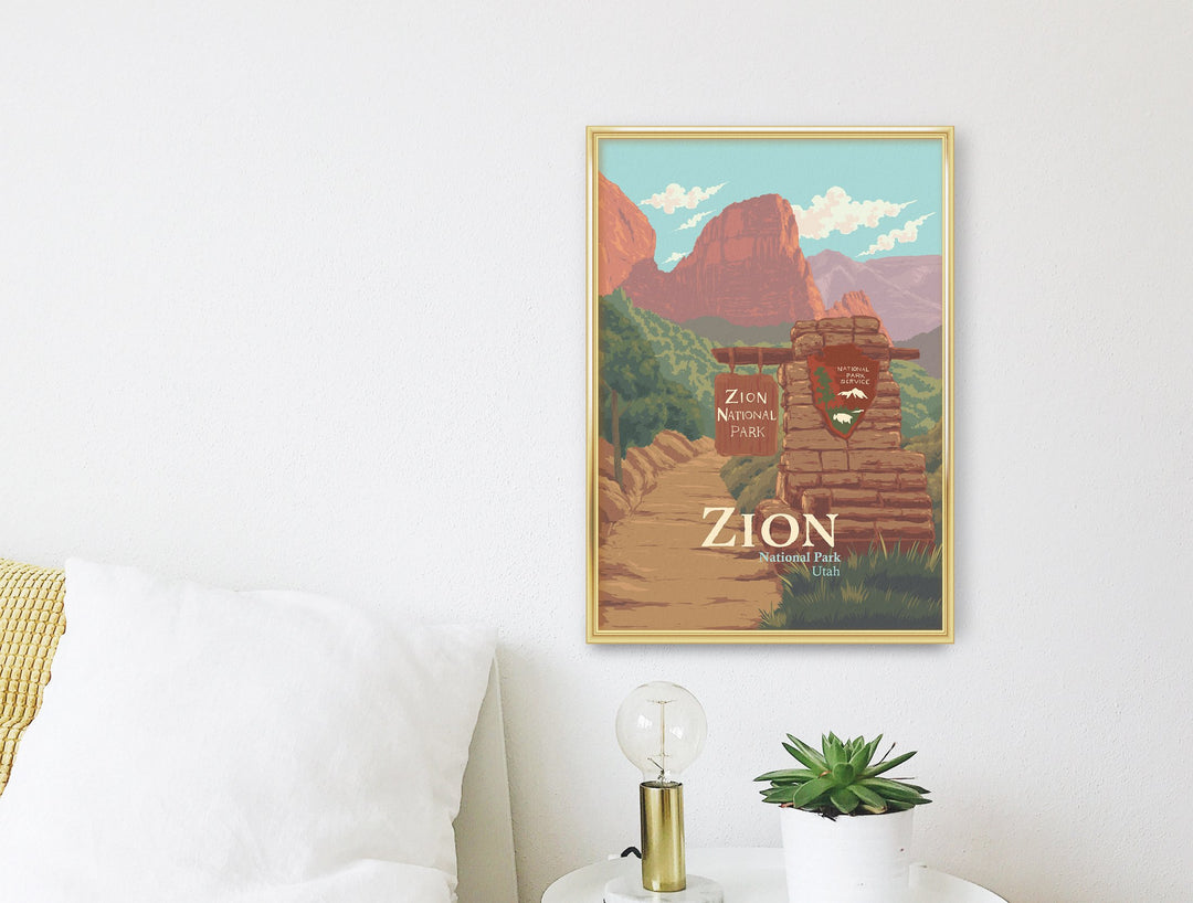 Zion National Park Travel Poster