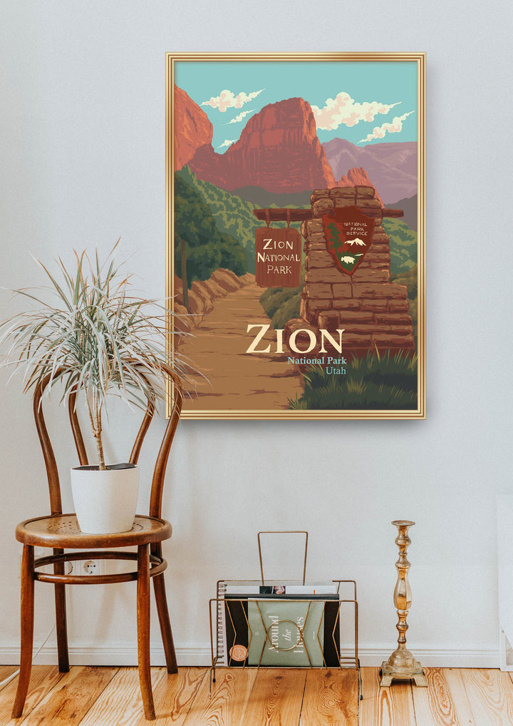 Zion National Park Travel Poster