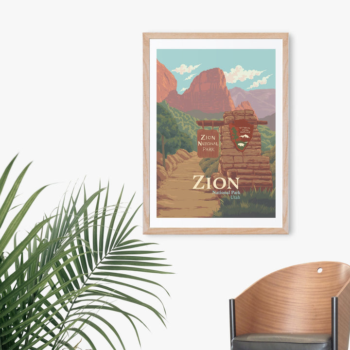 Zion National Park Travel Poster