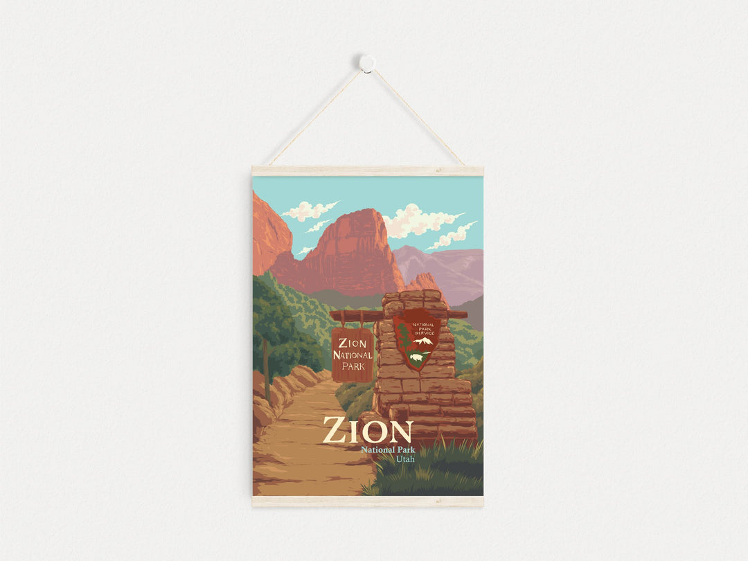 Zion National Park Travel Poster