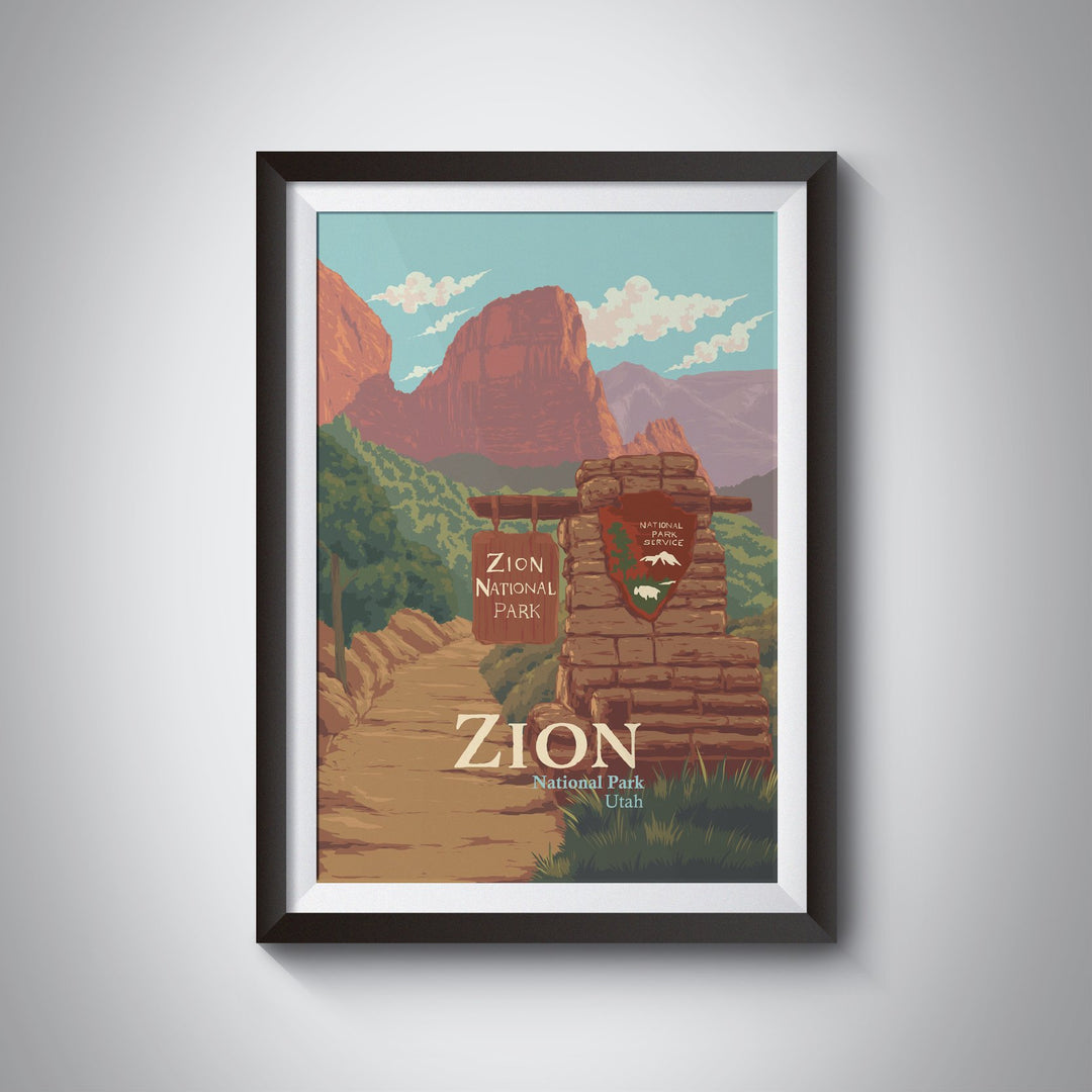 Zion National Park Travel Poster